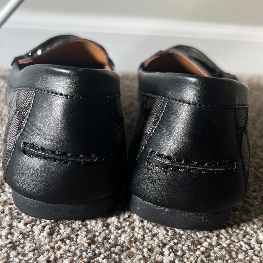 Coach Women's Black Signature Loafers - Picture 8 of 11